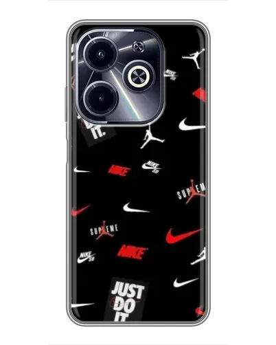 Чехол для Infinix Hot 40i с картинкой «Nike Mix Pattern» Чехол для Infinix Hot 40i с картинкой «Nike Mix Pattern»