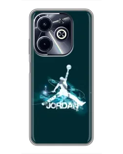 Чохол для Infinix Hot 40i з картинкою «Jordan Blue Fire» Чохол для Infinix Hot 40i з картинкою «Jordan Blue Fire»