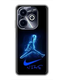 Чохол для Infinix Hot 40i з картинкою «Jordan Neon Blue» Чохол для Infinix Hot 40i з картинкою «Jordan Neon Blue»