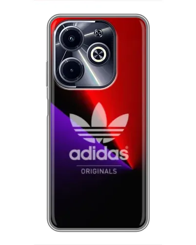 Чехол для Infinix Hot 40i с картинкой «Adidas Red Neon» Чехол для Infinix Hot 40i с картинкой «Adidas Red Neon»