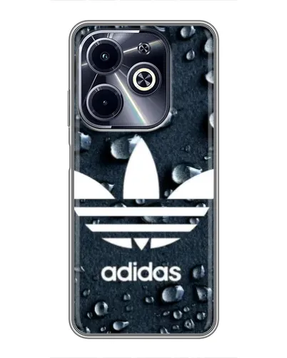 Чехол для Infinix Hot 40i с картинкой «Adidas Trefoil Blue» Чехол для Infinix Hot 40i с картинкой «Adidas Trefoil Blue»