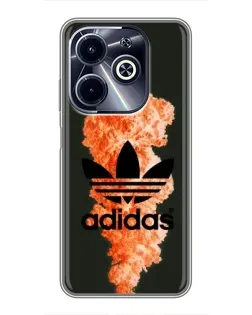 Чохол для Infinix Hot 40i з картинкою «Помаранчевий дим Adidas» Чохол для Infinix Hot 40i з картинкою «Помаранчевий дим Adidas»