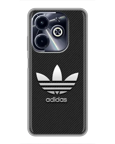 Чехол для Infinix Hot 40i с картинкой «Adidas Карбоновая текстура» Чехол для Infinix Hot 40i с картинкой «Adidas Карбоновая текстура»