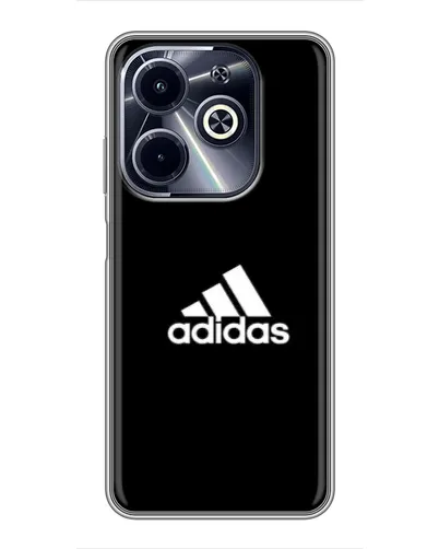 Чехол для Infinix Hot 40i с картинкой «Черная классика Adidas» Чехол для Infinix Hot 40i с картинкой «Черная классика Adidas»