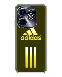 Чехол для Infinix Hot 40i с картинкой «Оливковый градиент Adidas»