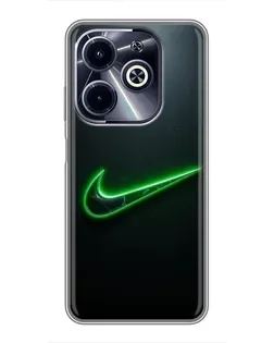 Чохол для Infinix Hot 40i з картинкою «Неоновий контур Nike» Чохол для Infinix Hot 40i з картинкою «Неоновий контур Nike»