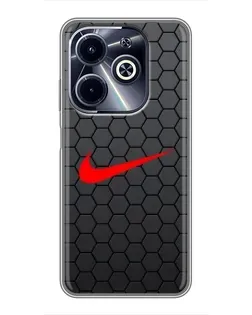 Чохол для Infinix Hot 40i з картинкою «Nike — карбонова сітка» Чохол для Infinix Hot 40i з картинкою «Nike — карбонова сітка»