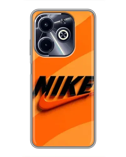 Чехол для Infinix Hot 40i с картинкой «Оранжевый драйв Nike»