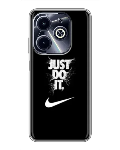 Чехол для Infinix Hot 40i с картинкой «Текстовый принт Nike»