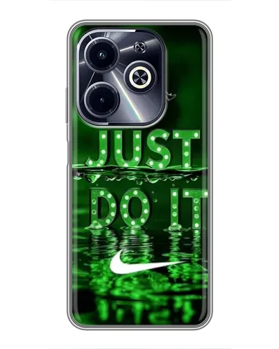 Чехол для Infinix Hot 40i с картинкой «Зеленый неоновый Nike»
