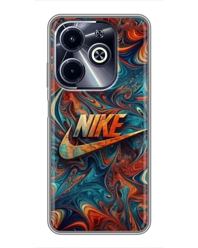 Чехол для Infinix Hot 40i с картинкой «Nike в абстракции»