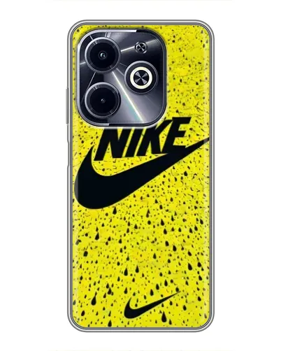 Чехол для Infinix Hot 40i с картинкой «Желтый текстурный Nike»