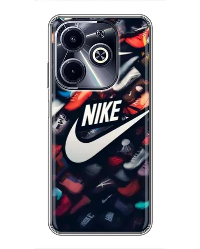 Чехол для Infinix Hot 40i с картинкой «Коллекция кроссовок Nike»