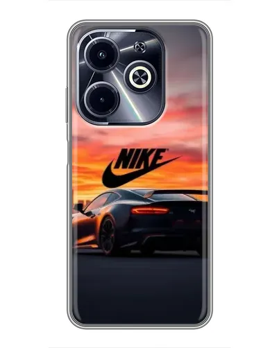 Чехол для Infinix Hot 40i с картинкой «Nike и суперкар»