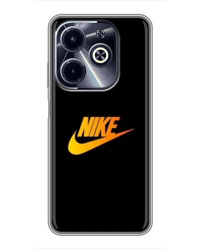 Чехол для Infinix Hot 40i с картинкой «Золотой логотип Nike»