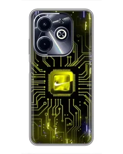 Чохол для Infinix Hot 40i з картинкою «Nike — золота іскра» Чохол для Infinix Hot 40i з картинкою «Nike — золота іскра»