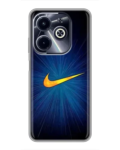 Чохол для Infinix Hot 40i з картинкою «Синій пульс Nike» Чохол для Infinix Hot 40i з картинкою «Синій пульс Nike»