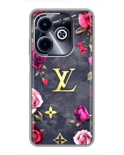 Чехол для Infinix Hot 40i с картинкой «Цветочный Louis Vuitton»