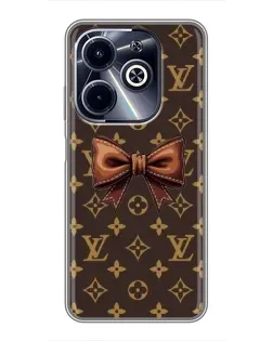Чехол для Infinix Hot 40i с картинкой «LV с бантом»