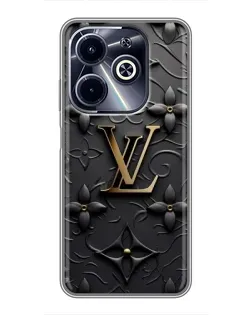 Чехол для Infinix Hot 40i с картинкой «Кожаная текстура LV»