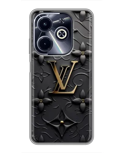 Чехол для Infinix Hot 40i с картинкой «Кожаная текстура LV»