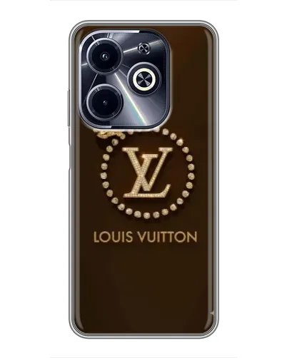 Чехол для Infinix Hot 40i с картинкой «LV — золотая печать»
