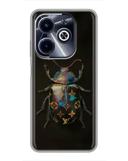 Чехол для Infinix Hot 40i с картинкой «LV — мраморный принт»