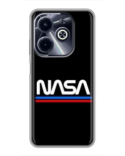 Чохол для Infinix Hot 40i з картинкою «NASA — класика Red Blue» Чохол для Infinix Hot 40i з картинкою «NASA — класика Red Blue»