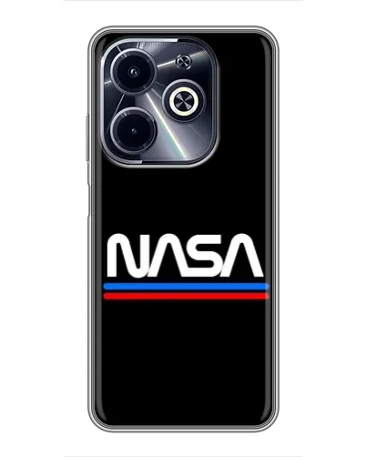 Чохол для Infinix Hot 40i з картинкою «NASA — класика Red Blue» Чохол для Infinix Hot 40i з картинкою «NASA — класика Red Blue»