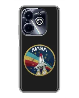 Чохол для Infinix Hot 40i з картинкою «NASA — емблема місії» Чохол для Infinix Hot 40i з картинкою «NASA — емблема місії»