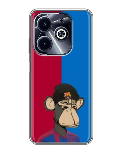 Чехол для Infinix Hot 40i с картинкой «Bored Ape — фанат Барсы» Чехол для Infinix Hot 40i с картинкой «Bored Ape — фанат Барсы»