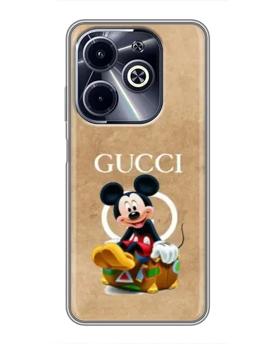 Чохол для Infinix Hot 40i з картинкою «Міккі Маус Gucci — крафт» Чохол для Infinix Hot 40i з картинкою «Міккі Маус Gucci — крафт»