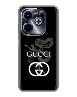 Чохол для Infinix Hot 40i з картинкою «Gucci — срібна змія»
