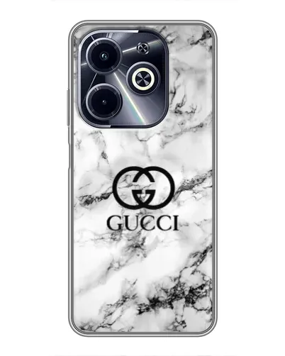Чохол для Infinix Hot 40i з картинкою «Gucci — мармуровий шик» Чохол для Infinix Hot 40i з картинкою «Gucci — мармуровий шик»