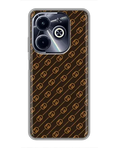 Чохол для Infinix Hot 40i з картинкою «Gucci — золоті діагоналі» Чохол для Infinix Hot 40i з картинкою «Gucci — золоті діагоналі»