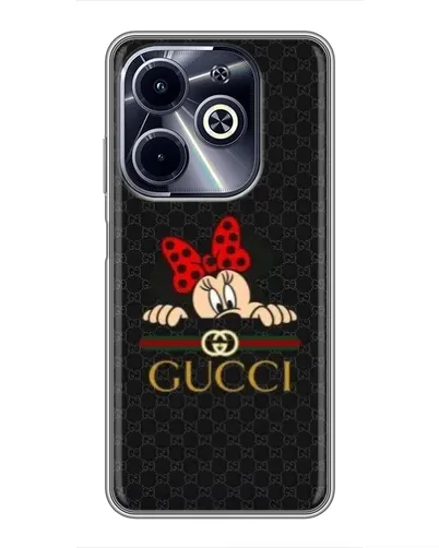 Чохол для Infinix Hot 40i з картинкою «Мінні Маус Gucci — чорний» Чохол для Infinix Hot 40i з картинкою «Мінні Маус Gucci — чорний»