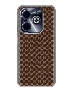 Чехол для Infinix Hot 40i с картинкой «Gucci — шоколадная сетка» Чехол для Infinix Hot 40i с картинкой «Gucci — шоколадная сетка»