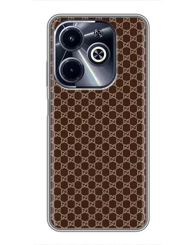 Чехол для Infinix Hot 40i с картинкой «Gucci — шоколадная сетка» Чехол для Infinix Hot 40i с картинкой «Gucci — шоколадная сетка»