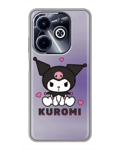 Чохол для Infinix Hot 40i з картинкою «Kuromi — фіолетовий арт»