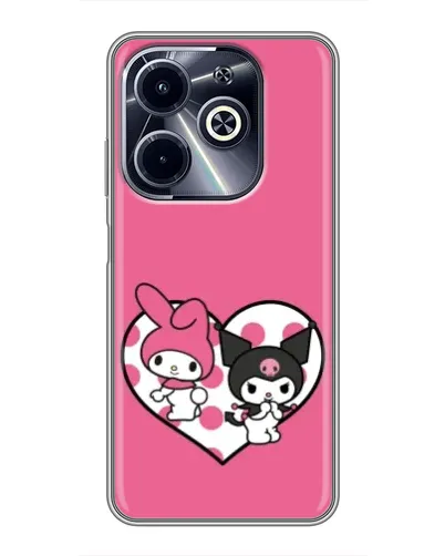 Чохол для Infinix Hot 40i з картинкою «Kuromi та My Melody»