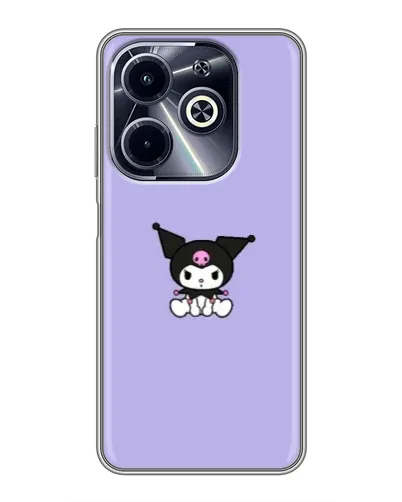 Чохол для Infinix Hot 40i з картинкою «Kuromi — фіолетовий мінімалізм»