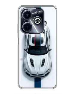 Чехол для Infinix Hot 40i с картинкой «Вид сверху — BMW M»