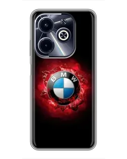Чехол для Infinix Hot 40i с картинкой «Логотип BMW — вспышка»