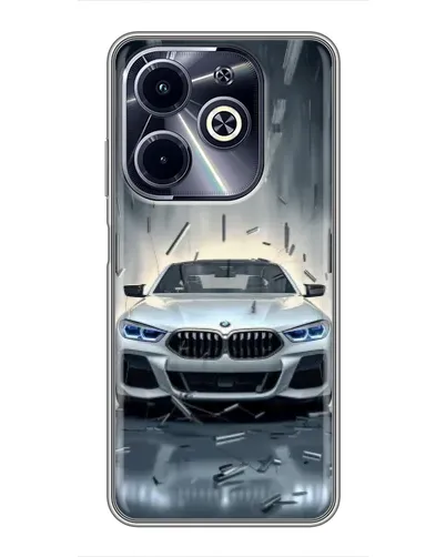 Чехол для Infinix Hot 40i с картинкой «BMW в свете фар» Чехол для Infinix Hot 40i с картинкой «BMW в свете фар»