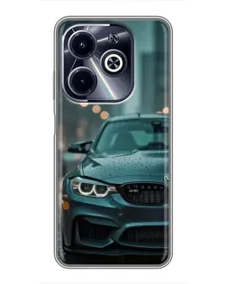 Чехол для Infinix Hot 40i с картинкой «BMW в огнях города»