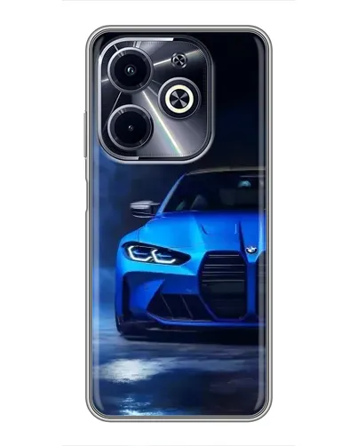 Чехол для Infinix Hot 40i с картинкой «Голубая BMW M4» Чехол для Infinix Hot 40i с картинкой «Голубая BMW M4»