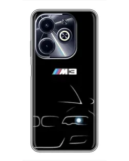 Чехол для Infinix Hot 40i с картинкой «Минималистичный принт BMW M3»