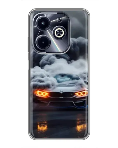 Чехол для Infinix Hot 40i с картинкой «BMW в дыму» Чехол для Infinix Hot 40i с картинкой «BMW в дыму»