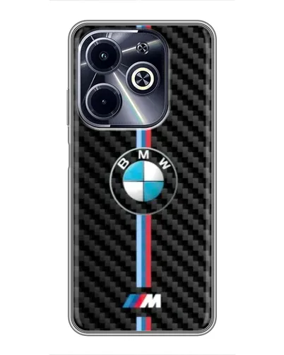 Чехол для Infinix Hot 40i с картинкой «Эмблема BMW и карбон» Чехол для Infinix Hot 40i с картинкой «Эмблема BMW и карбон»