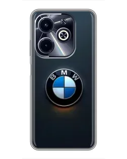 Чехол для Infinix Hot 40i с картинкой «Логотип BMW — минимализм»